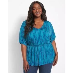 LANE BRYANT Classic V-Neck Kimono-Sleeve Top Sz 18 20